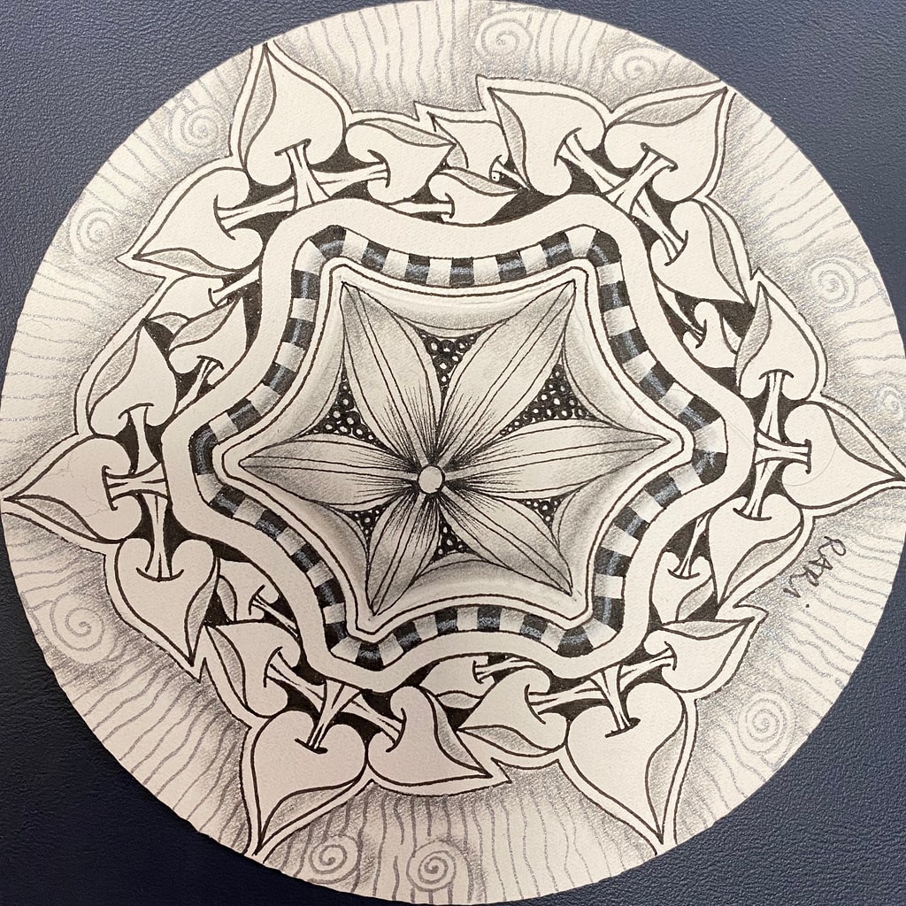 Zentangle bordure Pokeleaf