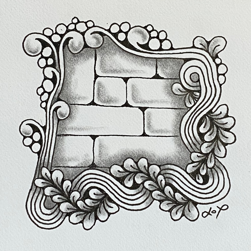 Bordure Zentangle motif Walu