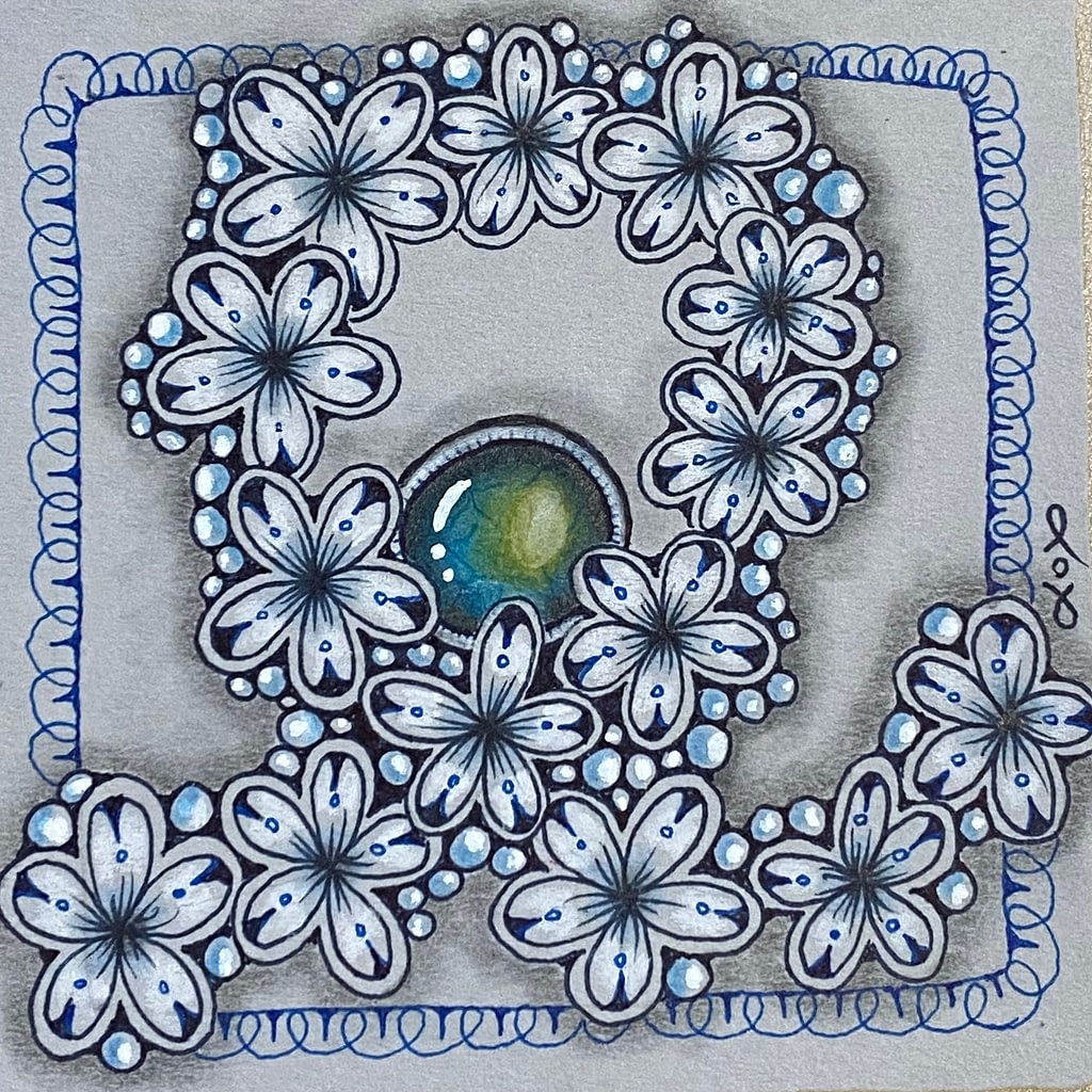 Bordure Zentangle motif Yumemi