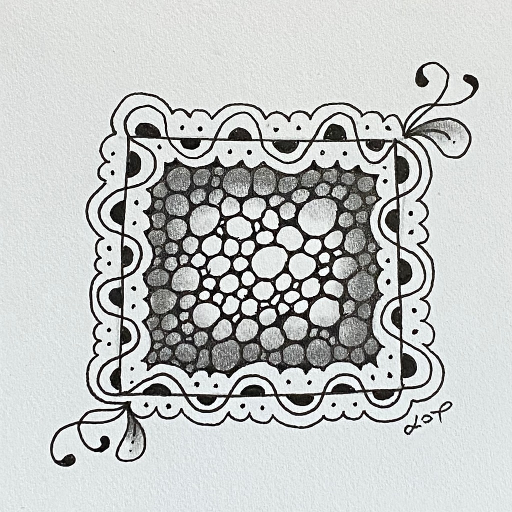 Zentangle bordure et ombre