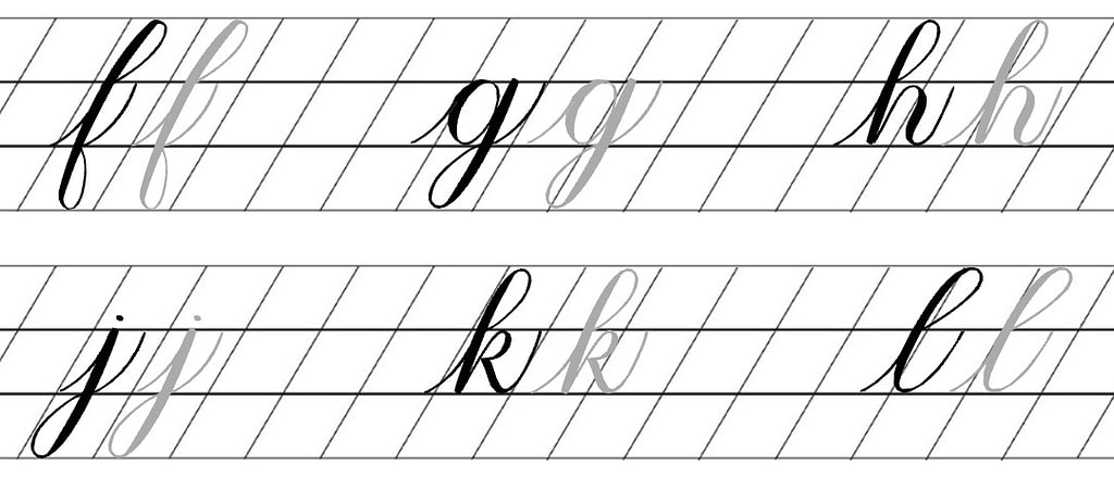 Calligraphie moderne grille d'entraînement