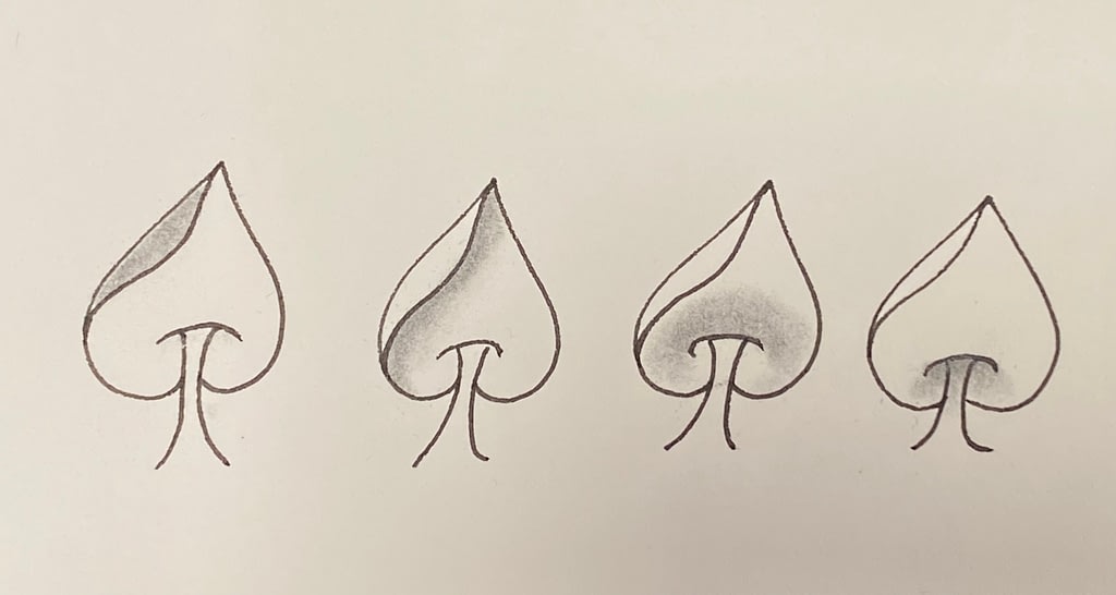 Zentangle Pokeleaf ombre