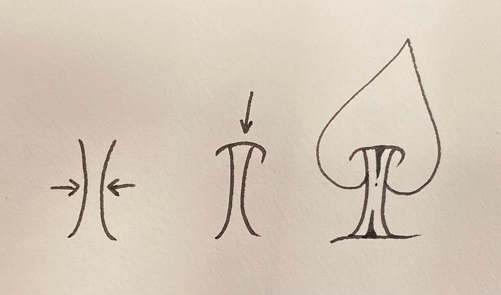 Zentangle Pokeleaf variation