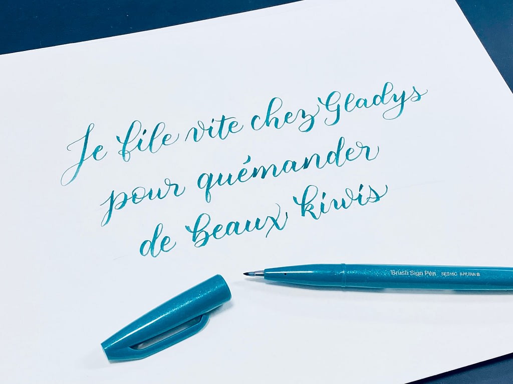 Rari Creations - exemple pangramme calligraphie