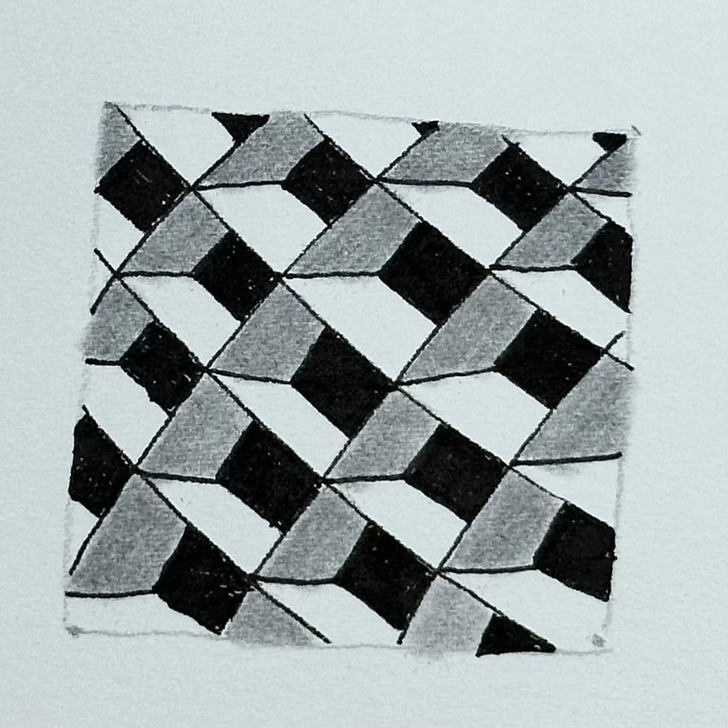 Motif Zentangle Cubine