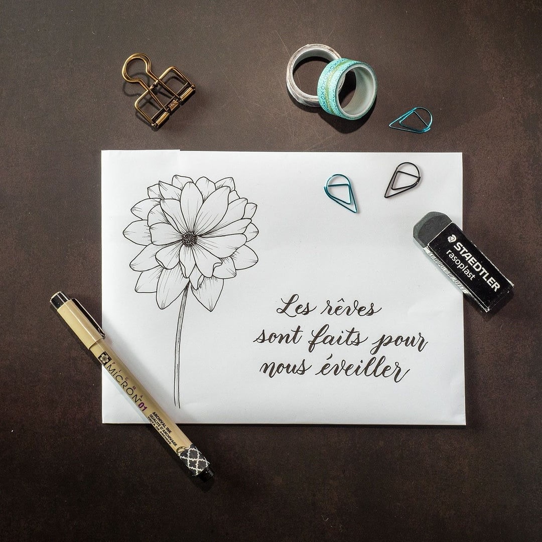 Rari Creation - citations motivantes pour s’entraîner à la calligraphie