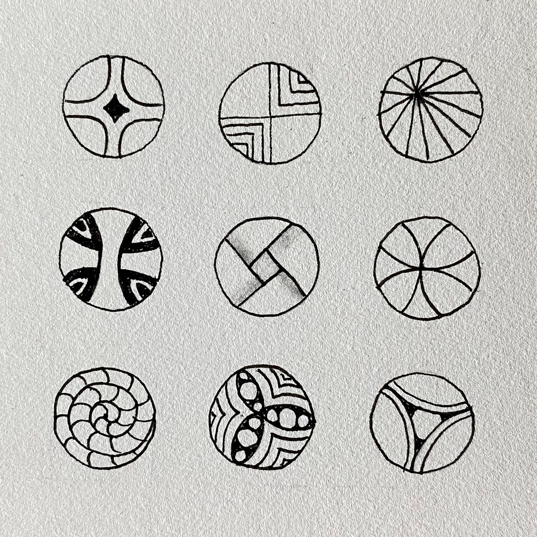 Zentangle fragment rond