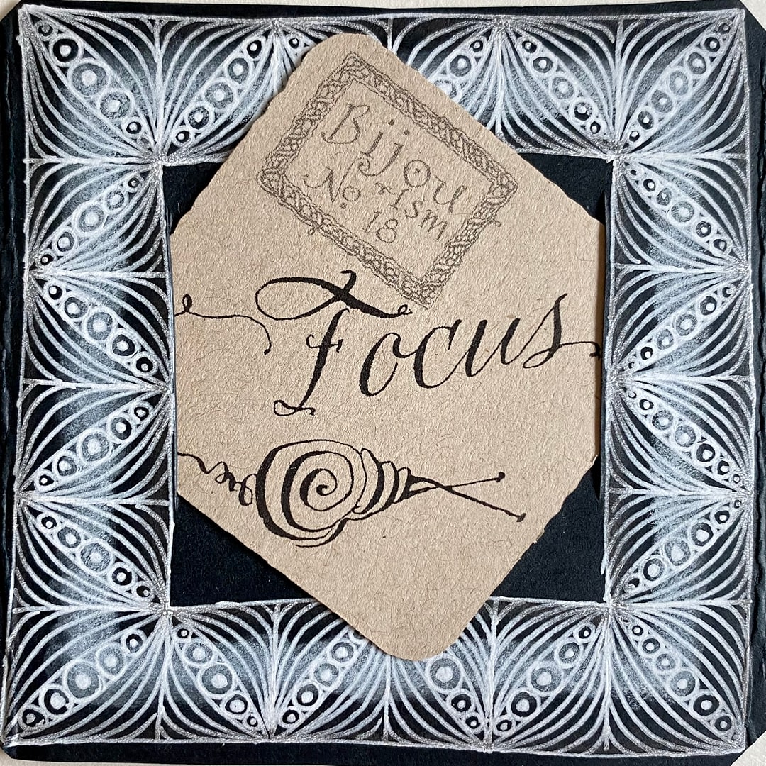 Zentangle récticule et fragment modèle