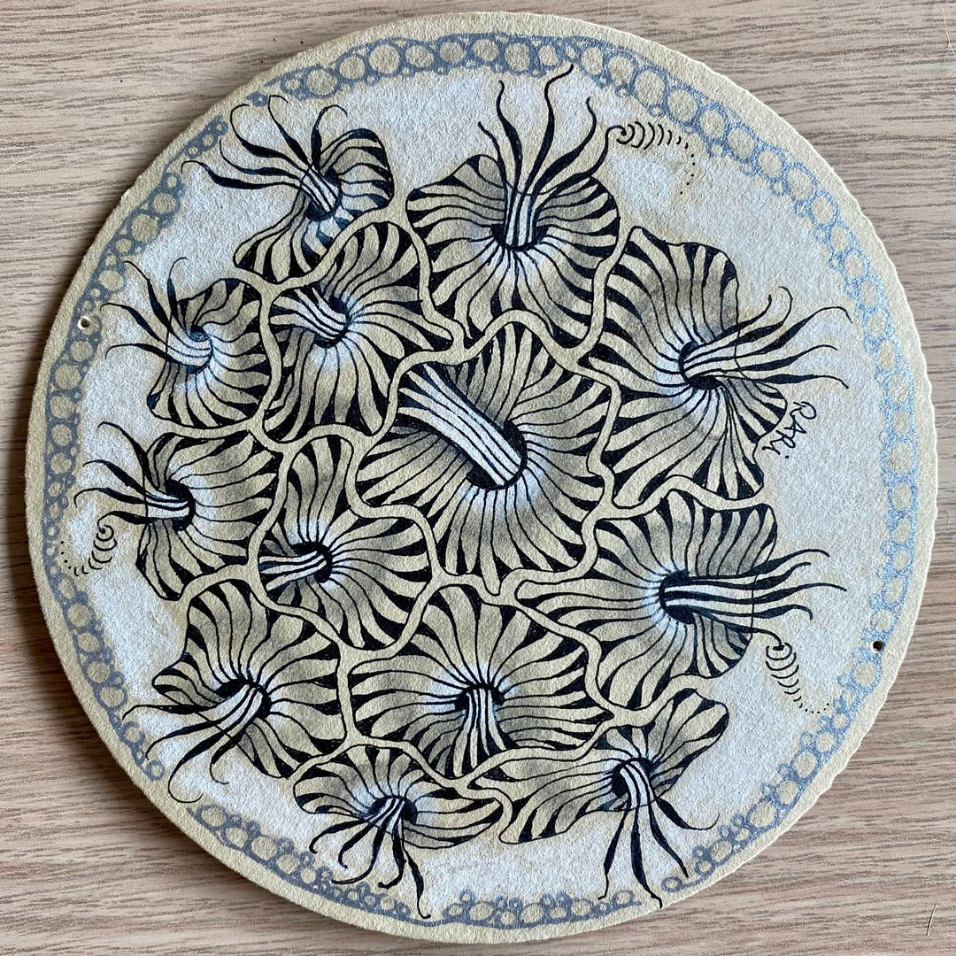 Zentangle motif réticule Pangea