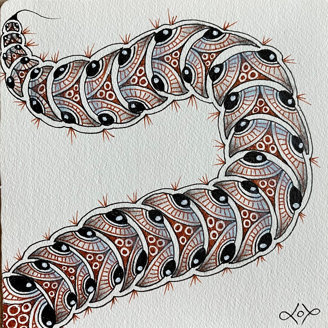 Zentangle motif réticule Molygon