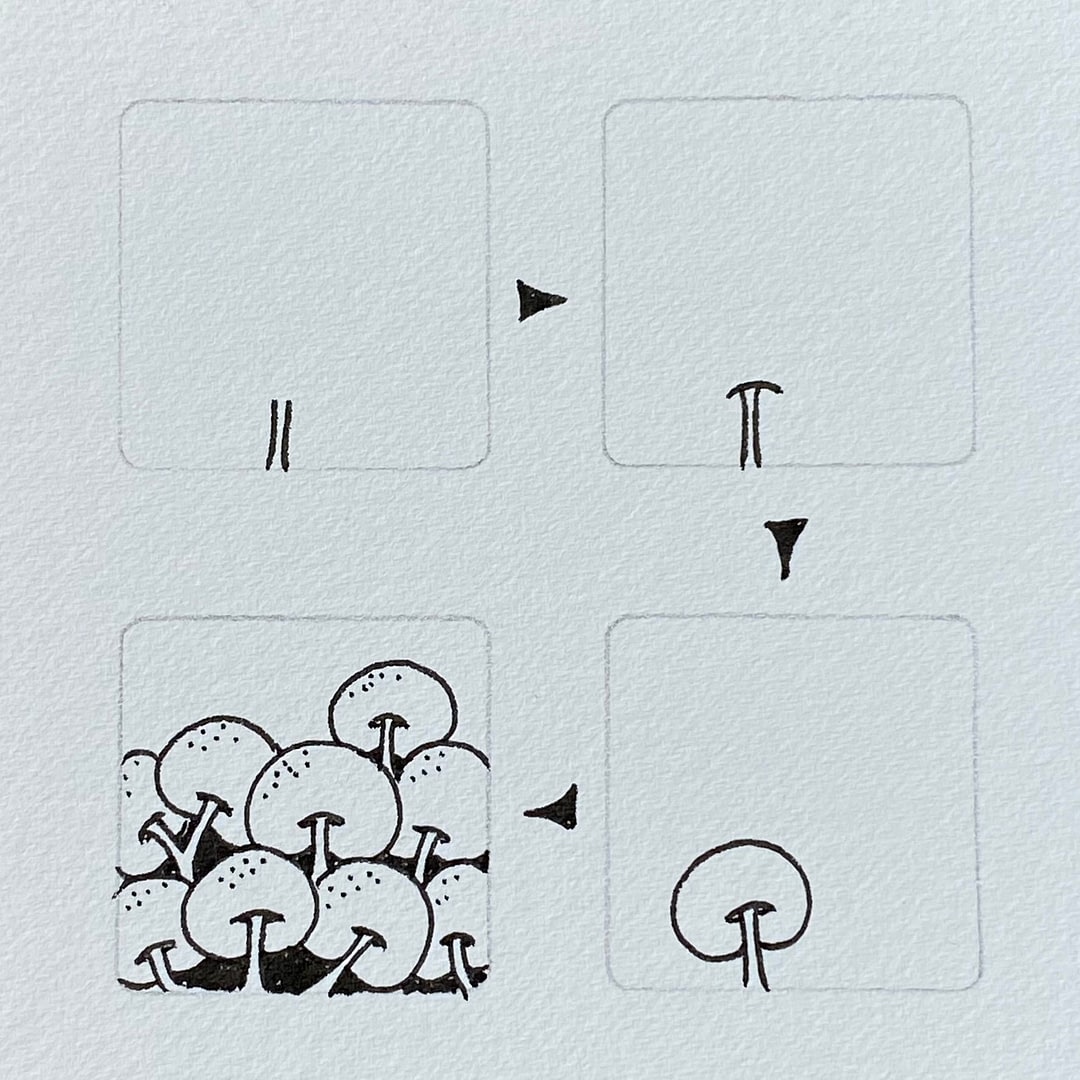 Rari Creations - Zentangle fleur 6