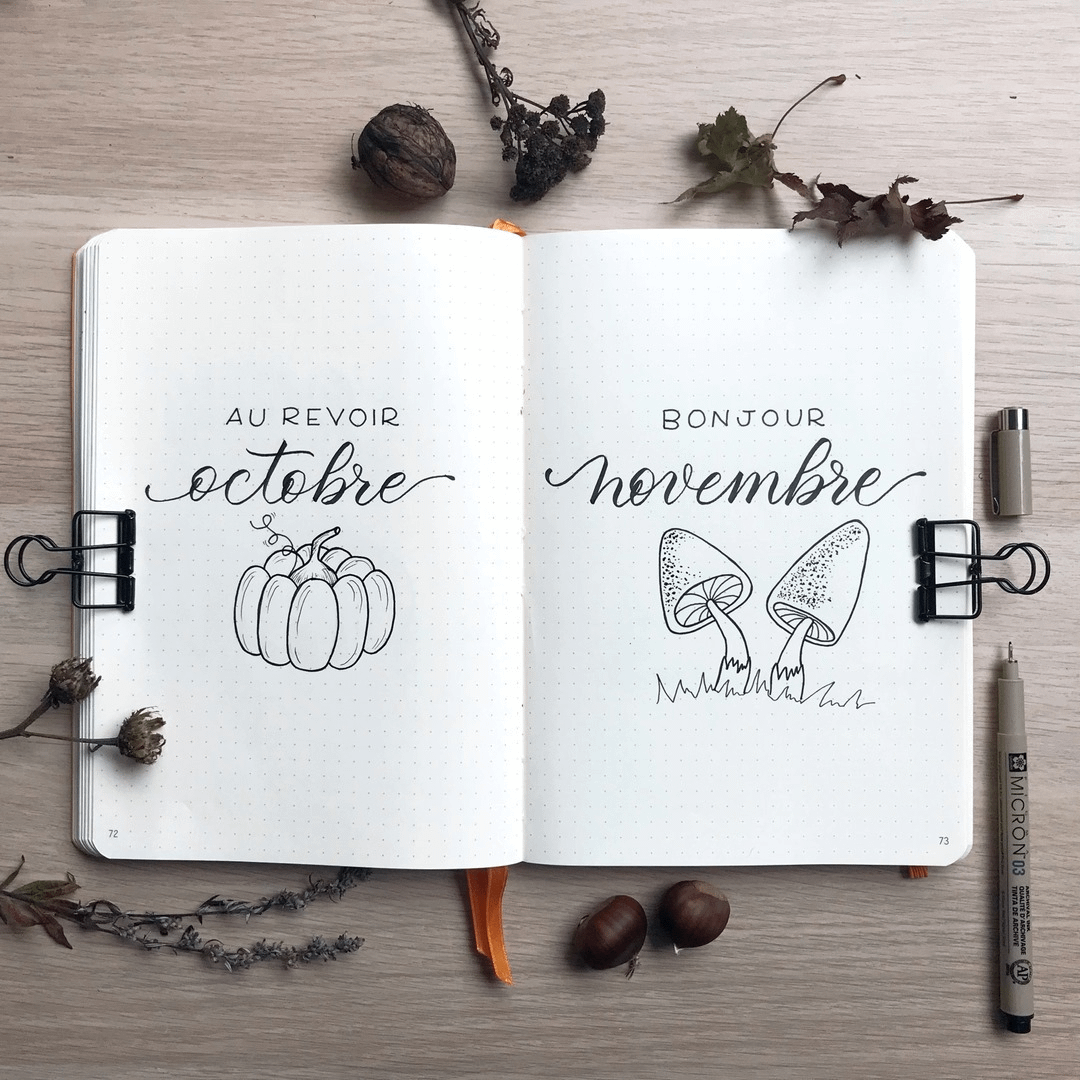 Calligraphie Décorer Bullet Journal