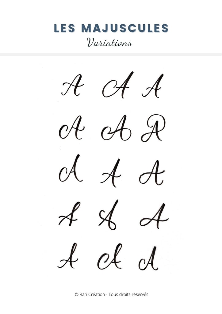 Alphabet majuscule variations