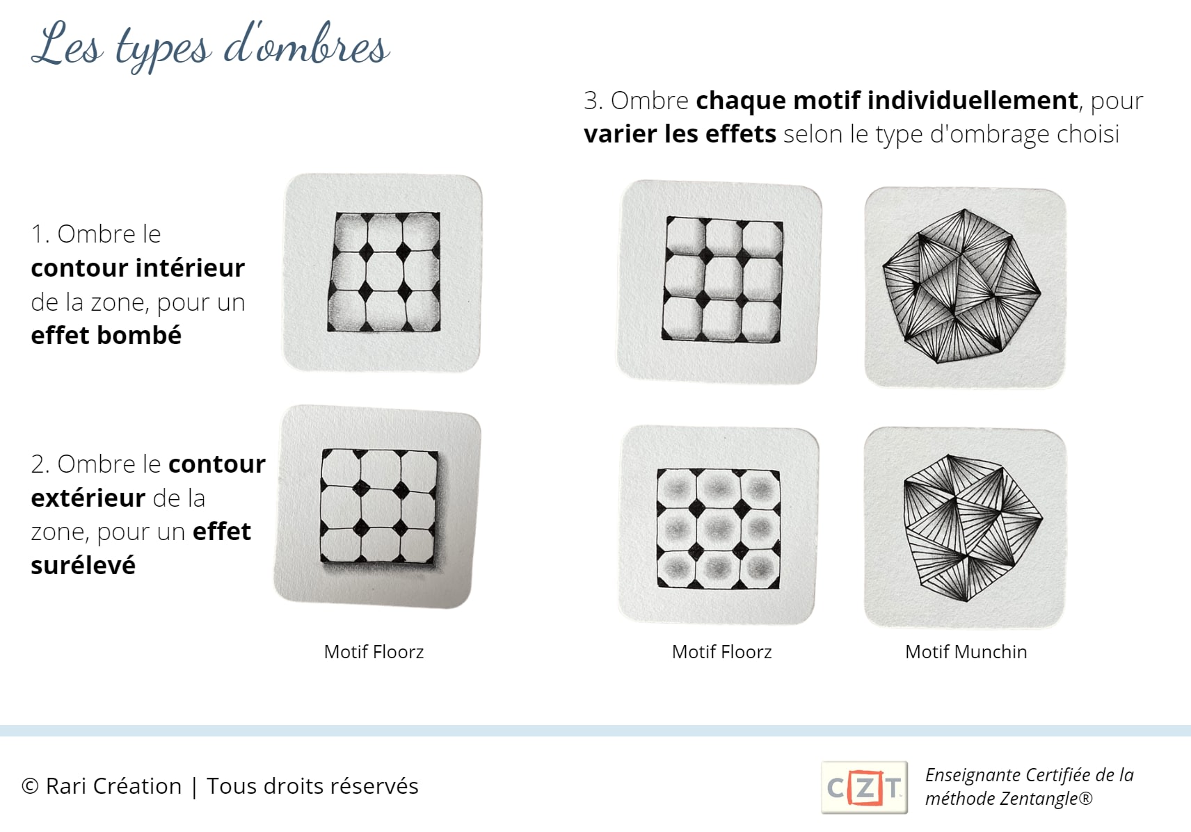 Zentangle tuto ombre